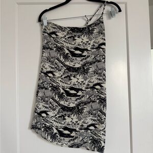 Reformation Black and White dress